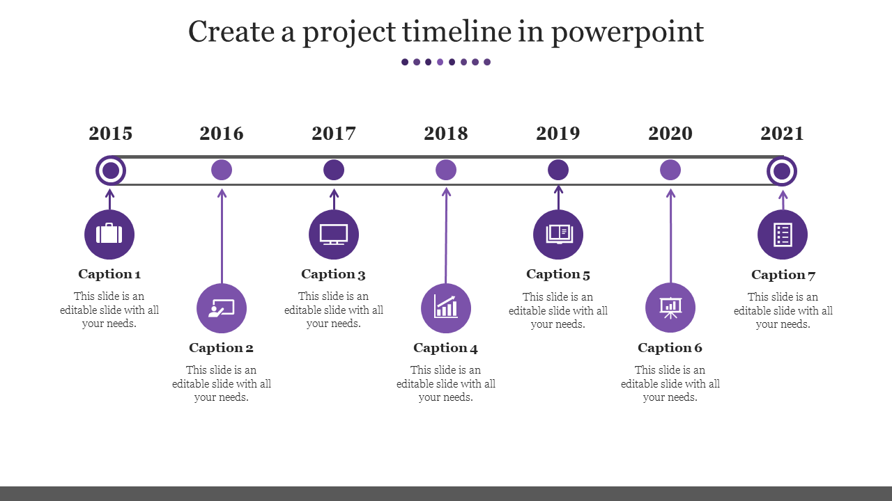 create a project timeline in powerpoint-Purple